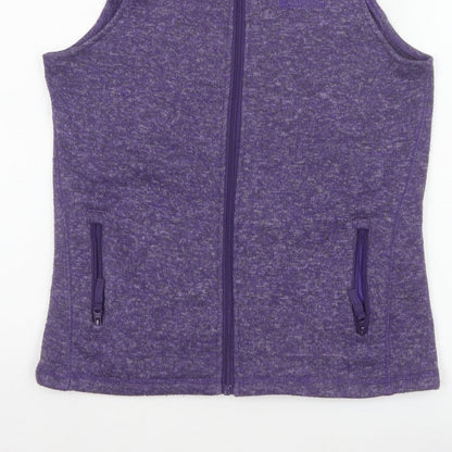 Mountain Warehouse Women Purple UK 12 Fleece Full Zip Waistcoat