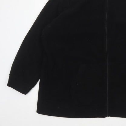 Yours Women Black UK 22 24 Plus Size Fleece Zip Jacket