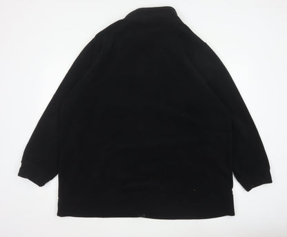 Yours Women Black UK 22 24 Plus Size Fleece Zip Jacket