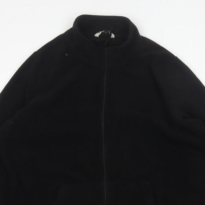 Yours Women Black UK 22 24 Plus Size Fleece Zip Jacket