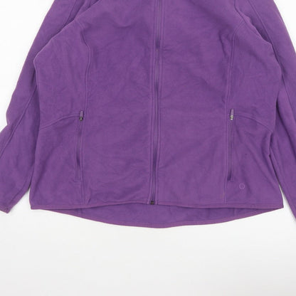 Marks and Spencer Goodmove Women Purple UK 18 Basic Fleece Jacket