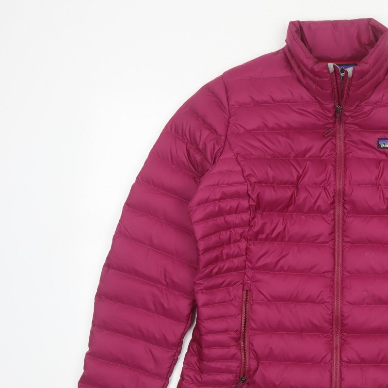 Patagonia Women’s Pink M Down Puffer Jacket Quilted Full Zip