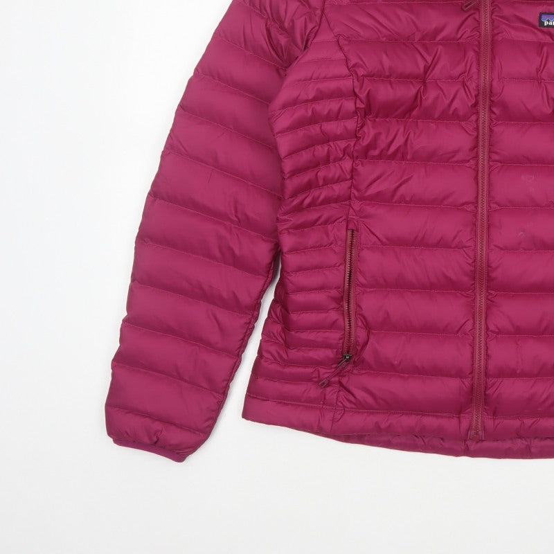 Patagonia Women’s Pink M Down Puffer Jacket Quilted Full Zip