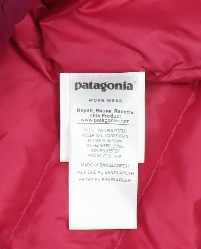 Patagonia Women’s Pink M Down Puffer Jacket Quilted Full Zip