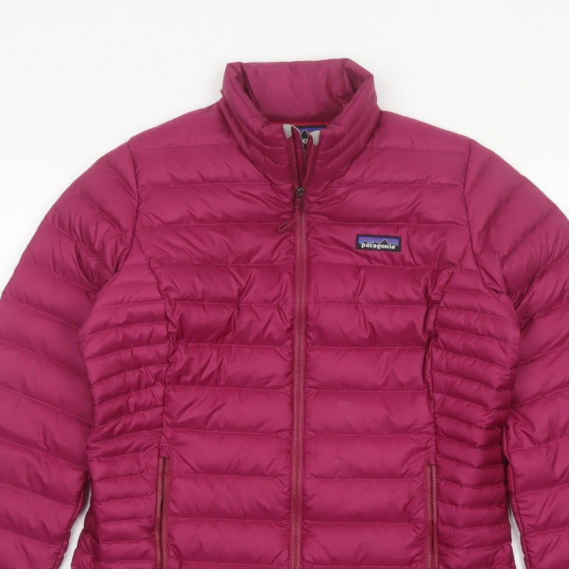 Patagonia Women’s Pink M Down Puffer Jacket Quilted Full Zip