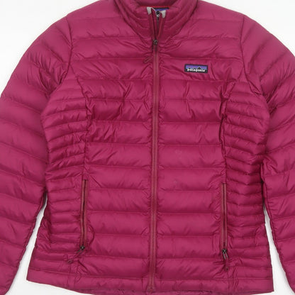 Patagonia Women’s Pink M Down Puffer Jacket Quilted Full Zip