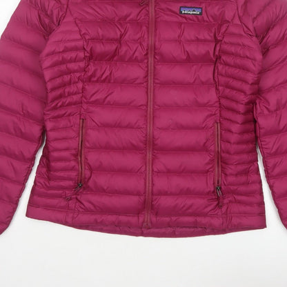 Patagonia Women’s Pink M Down Puffer Jacket Quilted Full Zip