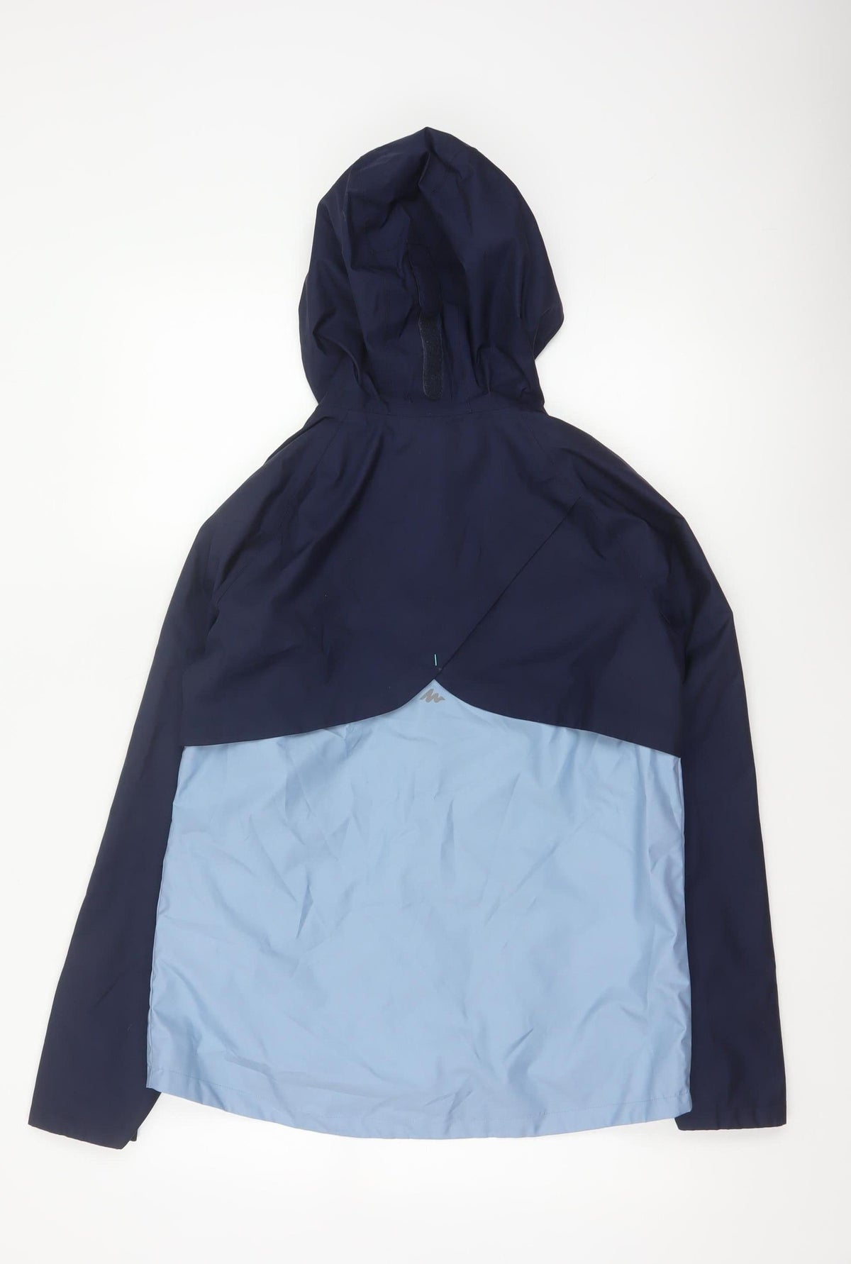Quechua Boys Blue 14-15 Years Hooded Waterproof Windbreaker Jacket