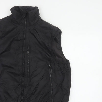 H&M Men’s Black L Puffer Bodywarmer Gilet Zip Pockets