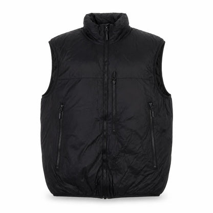 H&M Men’s Black L Puffer Bodywarmer Gilet Zip Pockets