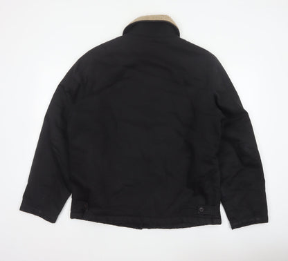 Universal Works Men’s Black L Sherpa Lined Cotton Workwear Jacket