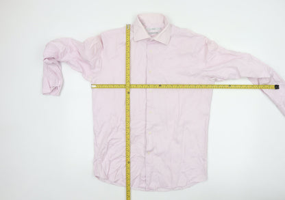 Next Men’s Pink 16in Tailored Fit Pure Cotton Formal Dress Shirt