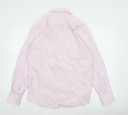 Next Men’s Pink 16in Tailored Fit Pure Cotton Formal Dress Shirt