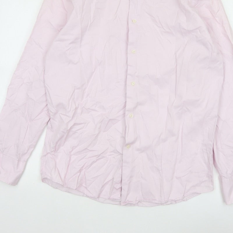Next Men’s Pink 16in Tailored Fit Pure Cotton Formal Dress Shirt
