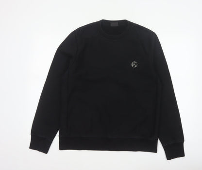 Paul Smith Men’s Black M Logo Crew Neck Pullover Cotton Sweatshirt