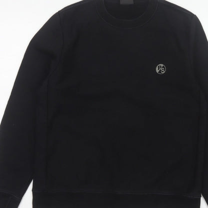 Paul Smith Men’s Black M Logo Crew Neck Pullover Cotton Sweatshirt