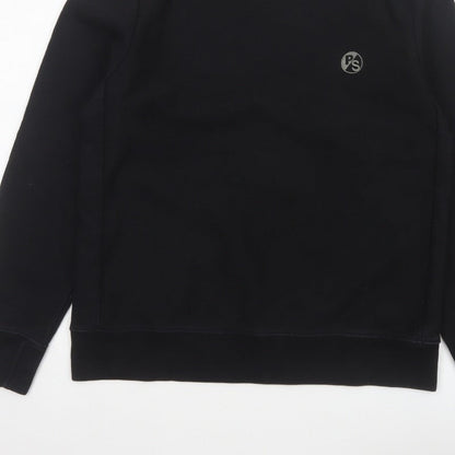 Paul Smith Men’s Black M Logo Crew Neck Pullover Cotton Sweatshirt