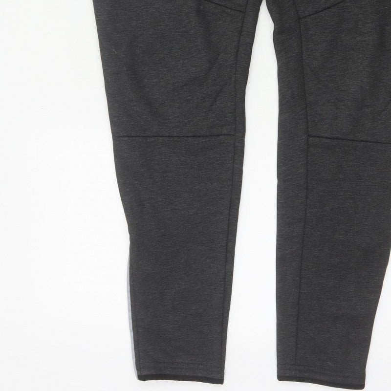 Morotai Unisex Grey M Performance Jogger Trousers Ankle Zip Logo