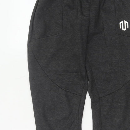 Morotai Unisex Grey M Performance Jogger Trousers Ankle Zip Logo