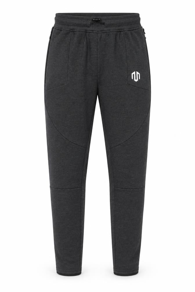 Morotai Unisex Grey M Performance Jogger Trousers Ankle Zip Logo