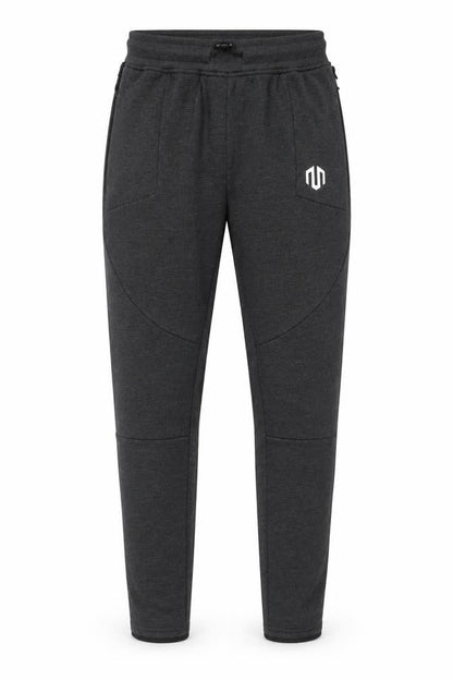 Morotai Unisex Grey M Performance Jogger Trousers Ankle Zip Logo