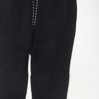 ISATH Mens Black M Slim Fit Cuffed Drawstring Jogger Trousers