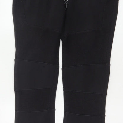 ISATH Mens Black M Slim Fit Cuffed Drawstring Jogger Trousers