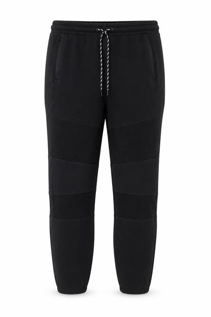 ISATH Mens Black M Slim Fit Cuffed Drawstring Jogger Trousers
