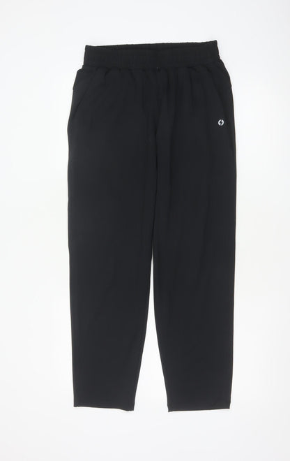 Powercut Women’s Black M Tapered Stretch Jogger Trousers Pockets