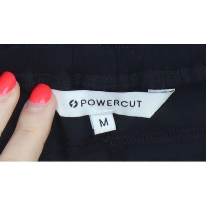 Powercut Women’s Black M Tapered Stretch Jogger Trousers Pockets