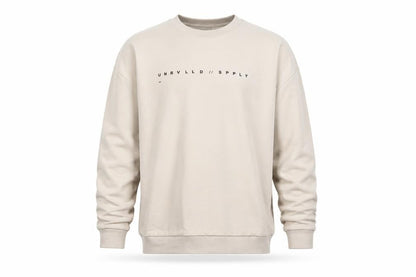 ASOS Design Men Beige M Graphic Print Crew Neck Pullover Sweatshirt