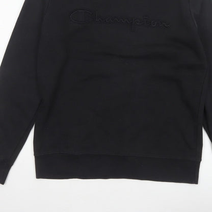 Champion Elite Men’s Black M Embroidered Logo Crew Neck Sweatshirt
