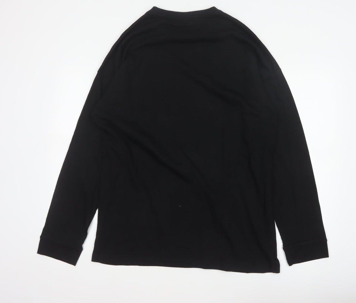 ASOS Men’s Black M Dark Future Graphic Print Long Sleeve Crew Neck Top