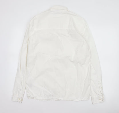 ASOS Men’s White M Cotton Long Sleeve Utility Button-Up Shirt 38-40