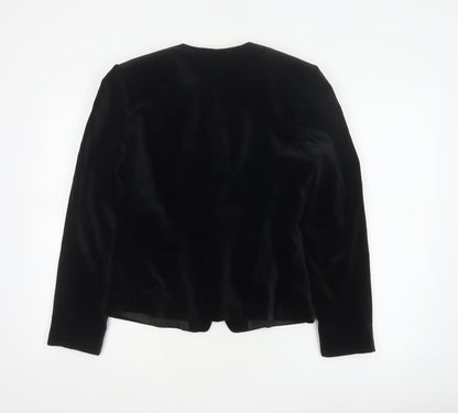 Birgitta Women’s Black UK 10 Cotton Velvet Blazer Formal 6 Button