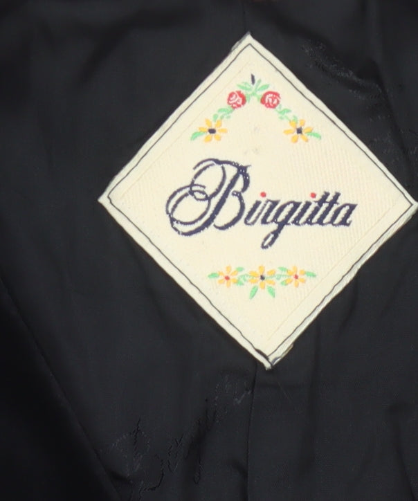 Birgitta Women’s Black UK 10 Cotton Velvet Blazer Formal 6 Button