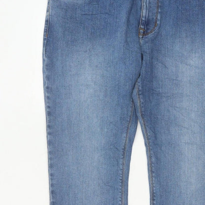 M&S Men’s Blue Light Wash Straight Stretch Jeans W32 L31