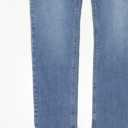 M&S Men’s Blue Light Wash Straight Stretch Jeans W32 L31