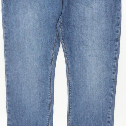 M&S Men’s Blue Light Wash Straight Stretch Jeans W32 L31