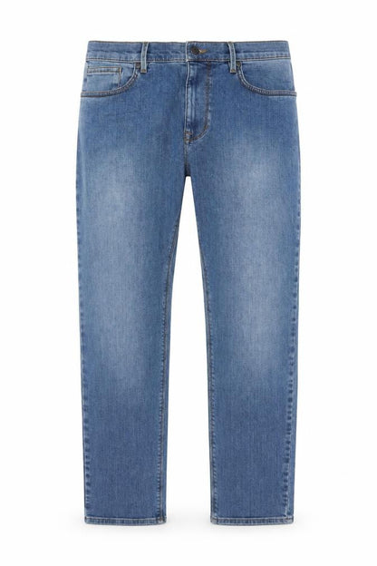 M&S Men’s Blue Light Wash Straight Stretch Jeans W32 L31