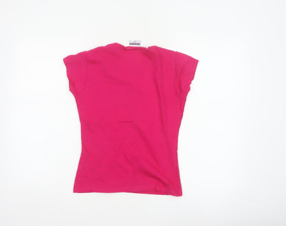 Jerzees Women’s Pink S Vespa Motorscooter Slim Jersey T-Shirt