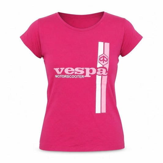 Jerzees Women’s Pink S Vespa Motorscooter Slim Jersey T-Shirt