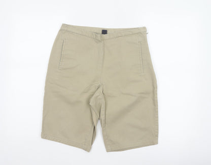 Gap Women’s Beige UK 8 Regular 100% Cotton Bermuda Chino Shorts