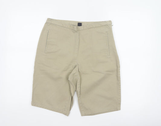 Gap Women’s Beige UK 8 Regular 100% Cotton Bermuda Chino Shorts