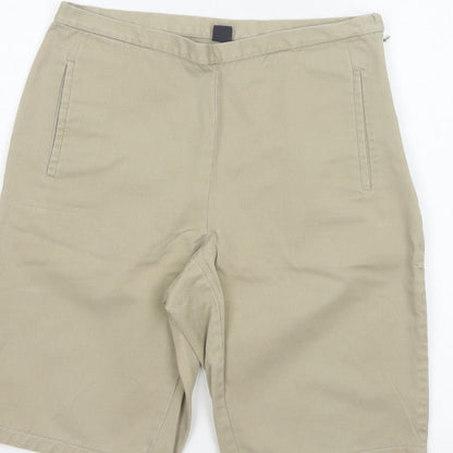 Gap Women’s Beige UK 8 Regular 100% Cotton Bermuda Chino Shorts