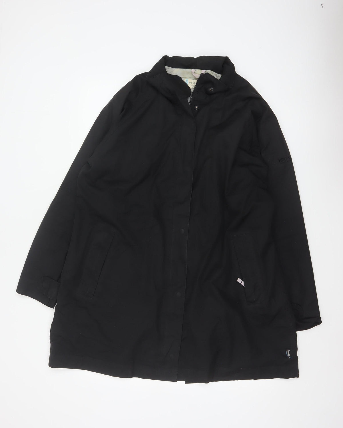 Regatta Women’s Black UK 18 Long Waterproof Hooded Rain Coat