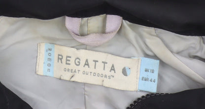 Regatta Women’s Black UK 18 Long Waterproof Hooded Rain Coat