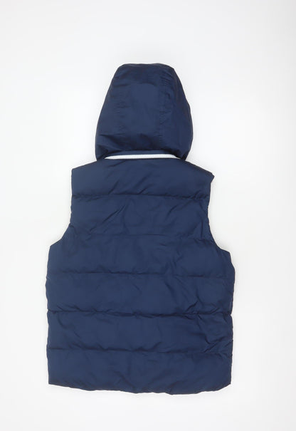 Timberland Boys Blue 12 Years Hooded Padded Puffer Gilet Bodywarmer