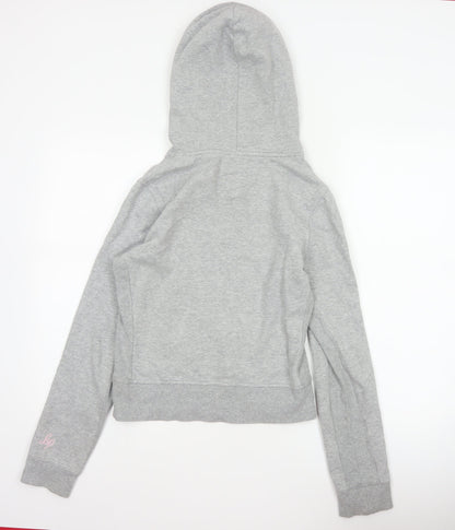 Lipsy Women Grey Size 10 Pullover Hoodie London Logo Pockets