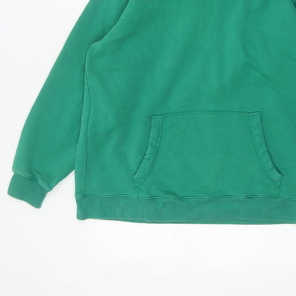 Social Tourist Teens Green S Pullover Hoodie Embroidered Logo